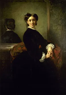 Charles Chaplin Prints: Portrait de Madame Charles Chaplin, 1863. Creator: Charles Chaplin