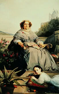 Portrait of Madame Clicquot, nee Ponsardin (1777-1866) with her Daughter, Between 1851