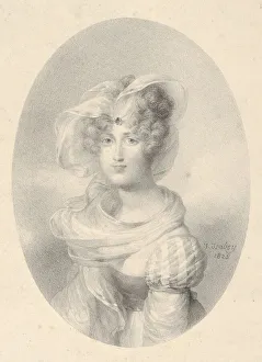 Ladieswear Gallery: Portrait of Madame Ditte-Harmite, 1825. Creator: Jean-Baptiste Isabey