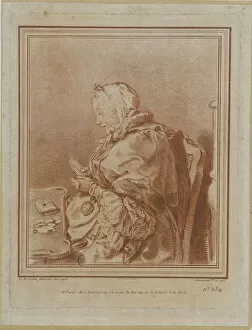 Demarteau Gallery: Portrait of Madame Geoffrin (1699-1777), 1770. Creator: Demarteau, Gilles (1722-1776)