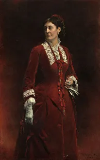 Portrait of Madame Georges Ehrler, 1880. Creator: Leon Joseph Florentin Bonnat