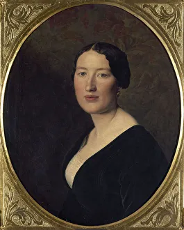 Ferdinand Georg Waldmüller Prints: Portrait of Madame Josef Bayer, 1854. Creator: Ferdinand Georg Waldmuller