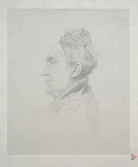 Portrait of Madame Kemp in Profile (2nd Plate). Creator: Alphonse Legros (French, 1837-1911)