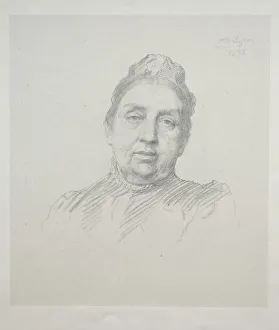 Alphonse Legros French Prints: Portrait of Madame Kemp, Front View (3rd Plate)
