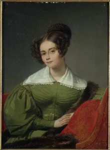 Pierre Roch Vigneron Prints: Portrait of Madame Rathelot, 1832. Creator: Pierre-Roch Vigneron