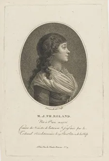 Bonneville Prints: Portrait of Madame Roland (1754-1793), c. 1800. Creator: Bonneville, Francois