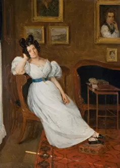 Boredom Gallery: Portrait of Madame Simon, 1850. Creator: Eugene Delacroix