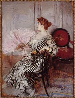 Boldini Giovanni Prints: Portrait of Madame Torri, dancer at the Opera, c1900. Creator: Giovanni Boldini