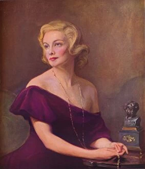 Images Dated 14th May 2019: Portrait of Madeleine Carroll, 1935, (1936). Creator: Philip de Laszlo