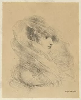 Ladieswear Gallery: Portrait of Mademoiselle Ledieu, 1820. Creator: Jean-Baptiste Isabey