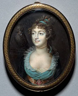 François Dumont Prints: Portrait of Mademoiselle Marie-Anne Adelaide Le Normand, c. 1793. Creator: Francois Dumont