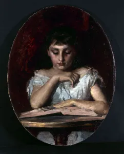 Portrait of Mademoiselle de Montfort, c1890. Creator: Emile Renard