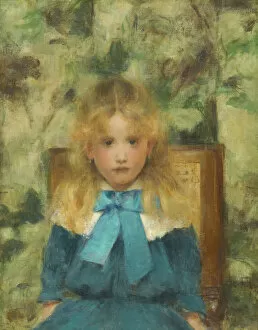 Brussels Gallery: Portrait of Mademoiselle Van der Hecht, 1883. Creator: Khnopff, Fernand (1858-1921)