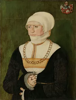 Fashion Accessories Collection: Portrait of Magdalena Pittrichin, 1528. Creator: Beham, Barthel (c. 1502-1540)