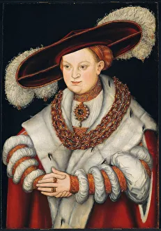 Child Bride Prints: Portrait of Magdalena of Saxony, Wife of Elector Joachim II of Brandenburg, c. 1529
