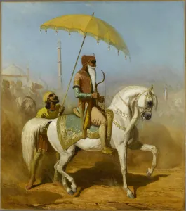Portrait of Maharaja Ranjit Singh. Creator: De Dreux, Alfred (1810-1860)
