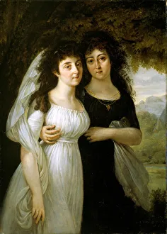 Jean Antoine Gros Prints: Portrait of the Maistre Sisters, 1796. Creator: Antoine-Jean Gros