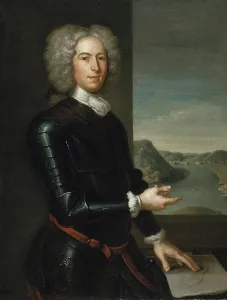 Smibert John Prints: Portrait of Major General Paul Mascarene, 1729. Creator: John Smibert