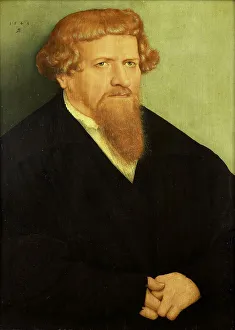 Lucas Ii Cranach Prints: Portrait of a Man, 1548. Creator: Lucas Cranach the Younger