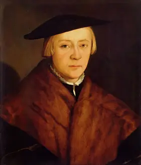 Scorelius Jan Van Prints: Portrait of a Man, 1548. Creators: Christoph Amberger, Jan van Scorel