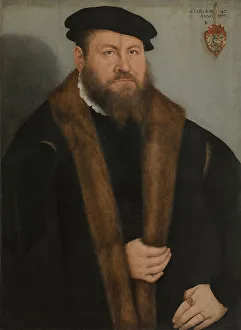 Lynx Fur Prints: Portrait of a man, 1557. Artist: Cranach, Lucas, the Younger (1515-1586)