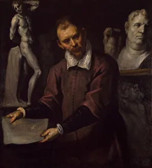 Portrait of a Man, 1600-1610 (Also referred to as Portrait of a Collector') Portrait of a Man, 1600-1610. Creator: Jacopo Palma