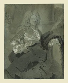 Satin Prints: Portrait of a Man, about 1712. Creator: Hyacinthe Rigaud