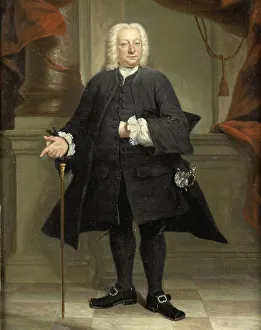 Copper Metal Prints: Portrait of a Man, 1744. Creator: Jan Maurits Quinkhard