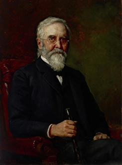 Hoosier Group Prints: Portrait of a Man, 1889. Creator: Theodore Clement Steele