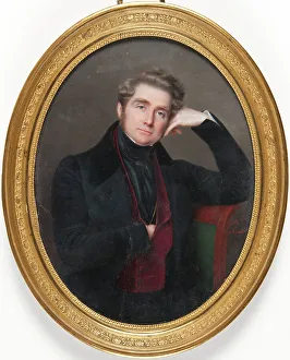 Hand In Coat Prints: Portrait of a man, 19th century. Creator: Pauline Augustin