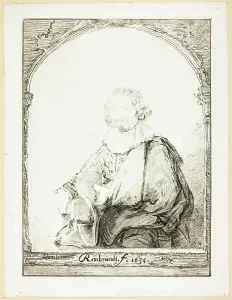 Portrait of a Man in an Arm Chair... published 1821. Creator: Christian Josi