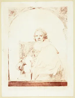 Portrait of a Man in an Arm Chair... published 1821. Creator: Christian Josi
