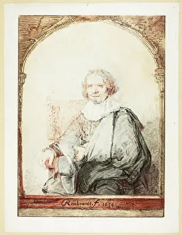 Christian Josi Prints: Portrait of a Man in an Arm Chair... published 1821. Creator: Christian Josi