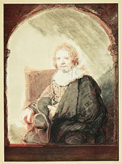 Christian Josi Prints: Portrait of a Man in an Arm Chair... published 1821. Creator: Christian Josi