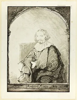 Portrait of a Man in an Arm Chair... published 1821. Creator: Christian Josi