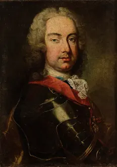 Chubby Prints: Portrait of a Man in Armour, between 1718-1720. Creator: Unknown
