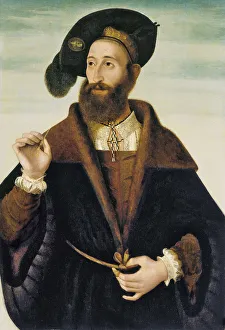 Veneto Prints: Portrait of a Man. Artist: Veneto, Bartolomeo (1502-1555)