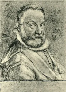 Portrait of a Man with a Beard, 1597, (1943). Creator: Hendrik Goltzius