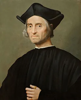 Tempera And Oil On Panel Prints: Portrait Of A Man, c1500-20. Creator: Ridolfo Ghirlandaio