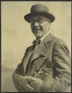 Camera Prints: Portrait of a Man with a Camera, 1895-1943. Creator: Louis Fleckenstein