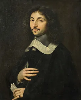Phillippe De Champaigne Prints: Portrait of a Man, copy of a painting of 17th century. Creator: Anon