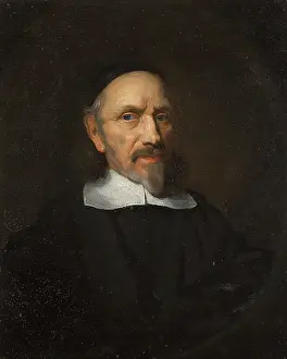 Nicolas Prints: Portrait of a Man Dressed in Black, c1675. Creator: copy after Nicolaes Maes?
