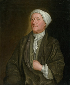 Dressing Gown Prints: Portrait of a man in a dressing gown, 1730-1740. Creator: John Smibert