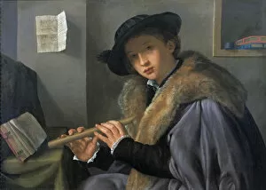 Portrait of a man with flute, c. 1525