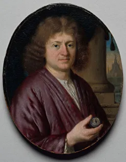 Portrait of a Man Holding a Watch, c. 1665-70. Creator: Pieter Cornelisz van Slingelandt (Dutch)