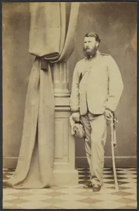 Walking Cane Prints: Portrait of a Man, late 19th century. Creator: Unknown