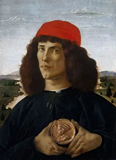 Sandro 1445 1510 Gallery: Portrait of a Man with a Medal of Cosimo the Elder