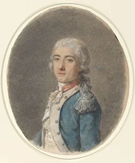 Portrait of a Man in a Military Uniform, 18th century. Creator: Unknown Portrait of a Man in a Military Uniform, 18th century. Creator: Unknown