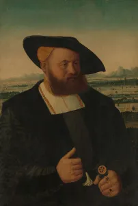 Conrad Prints: Portrait of a Man with a Moors Head on His Signet Ring