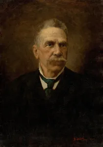Julius Prints: Portrait of a man with a mustache, 1902. Creator: Julius Eder